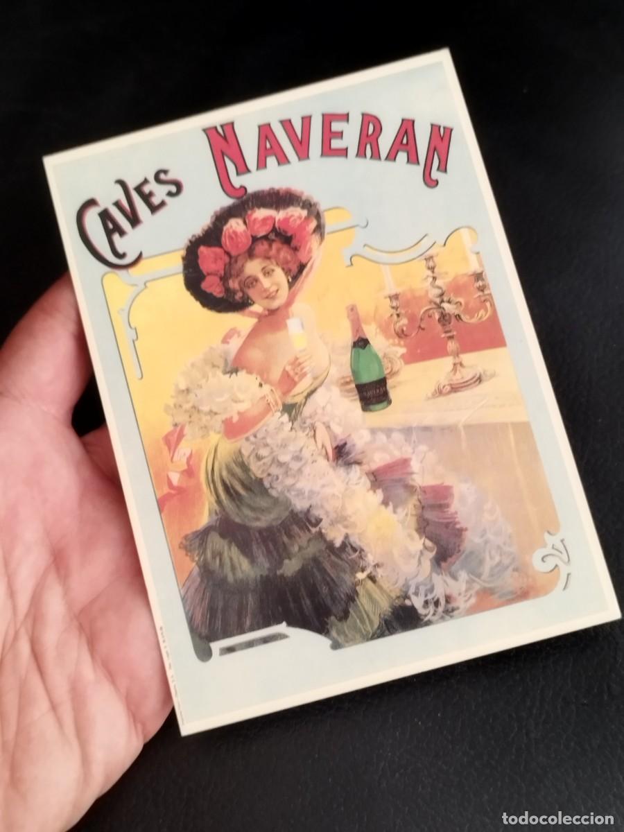 Postales: postal antigua publicitaria vinos espumosos Caves Naveran. Estilo Art Nouveau.