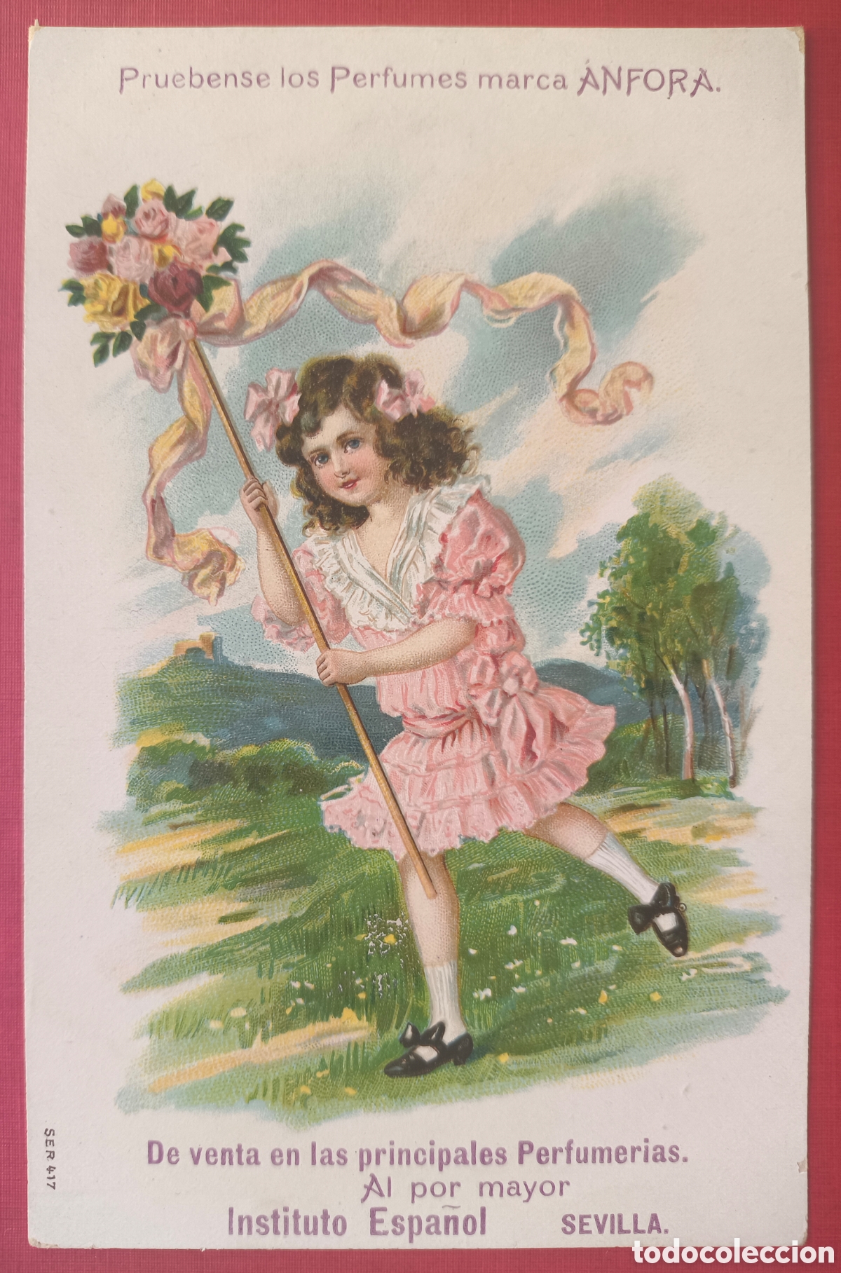 Postales: PUBLICIDAD PERFUMES &Aacute;NFORA POSTAL ILUSTRADA INSTITUTO ESPA&Ntilde;OL SEVILLA C. 1910