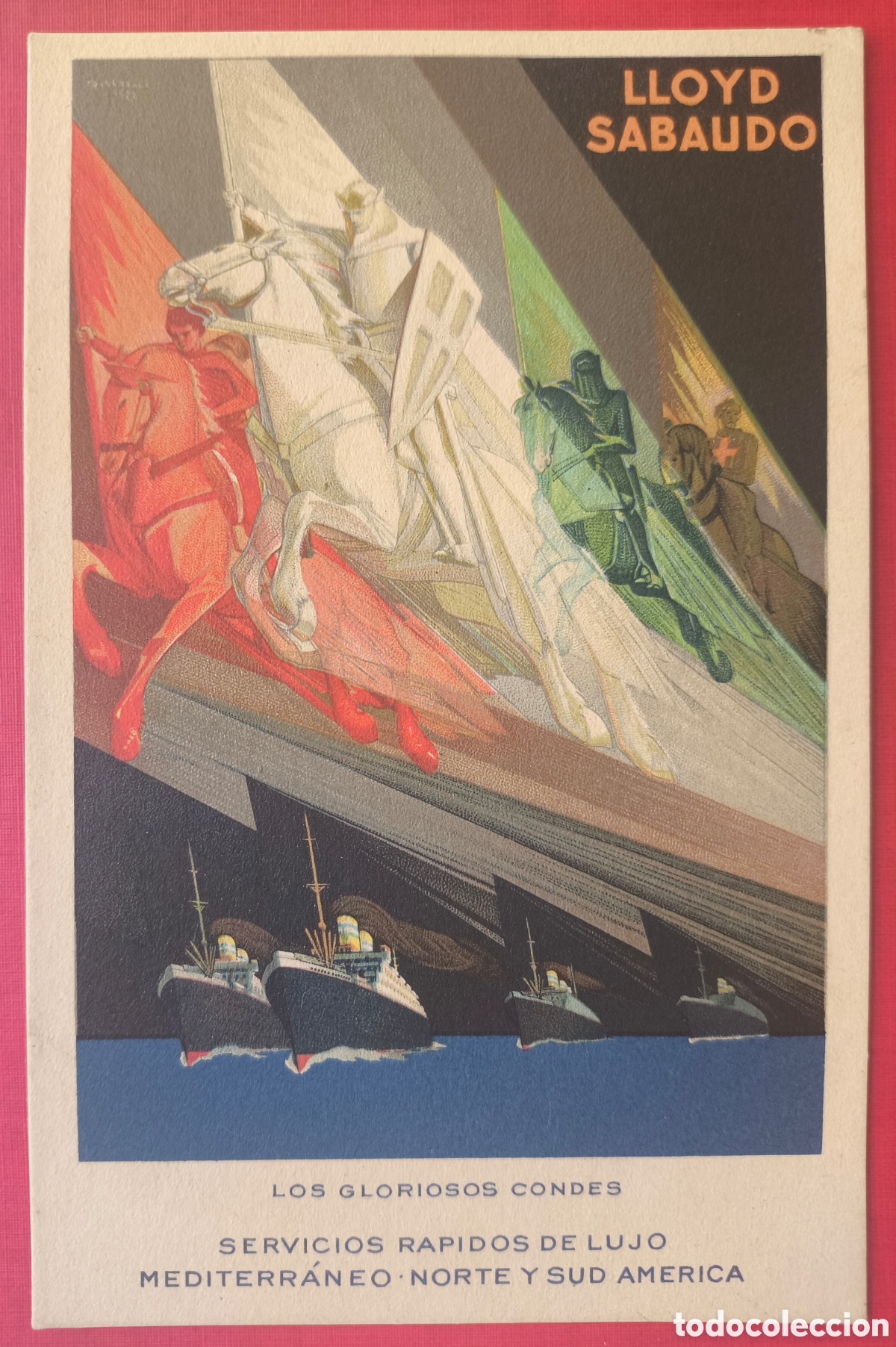 Postales: LLOYD SABAUDO PUBLICIDAD POSTAL ILUSTRADA C. 1910