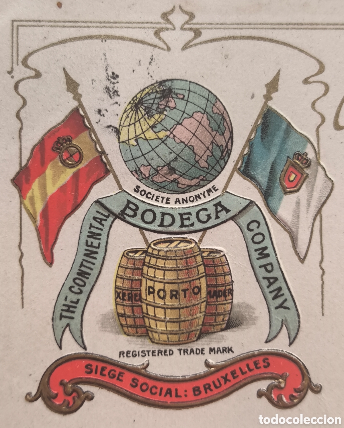 Postales: COMPA&Ntilde;&Iacute;A BODEGA CONTINENTAL POSTAL ILUSTRADA POSTCARD C. 1900 - Foto 2