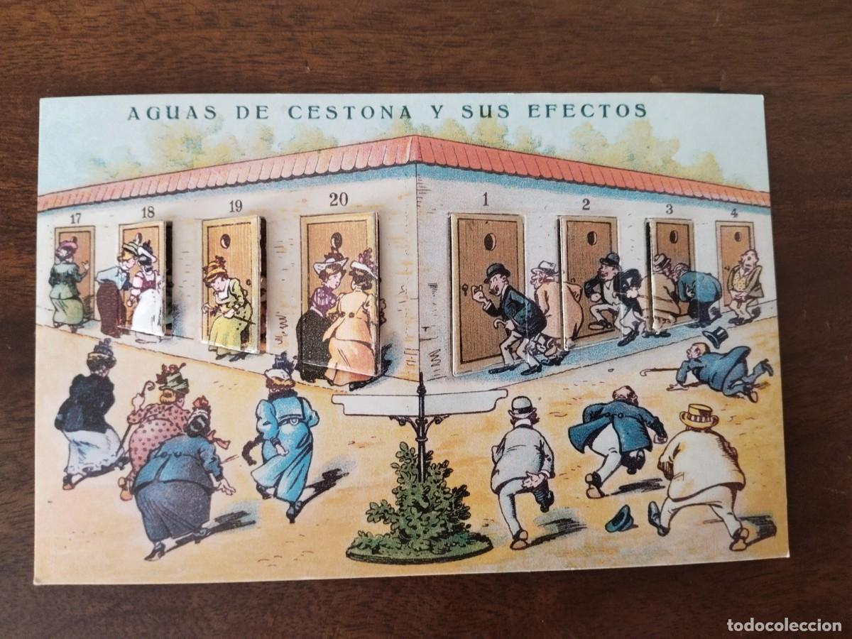 Postales: Postal troquelada Aguas de Cestona y sus Efectos. - Foto 1