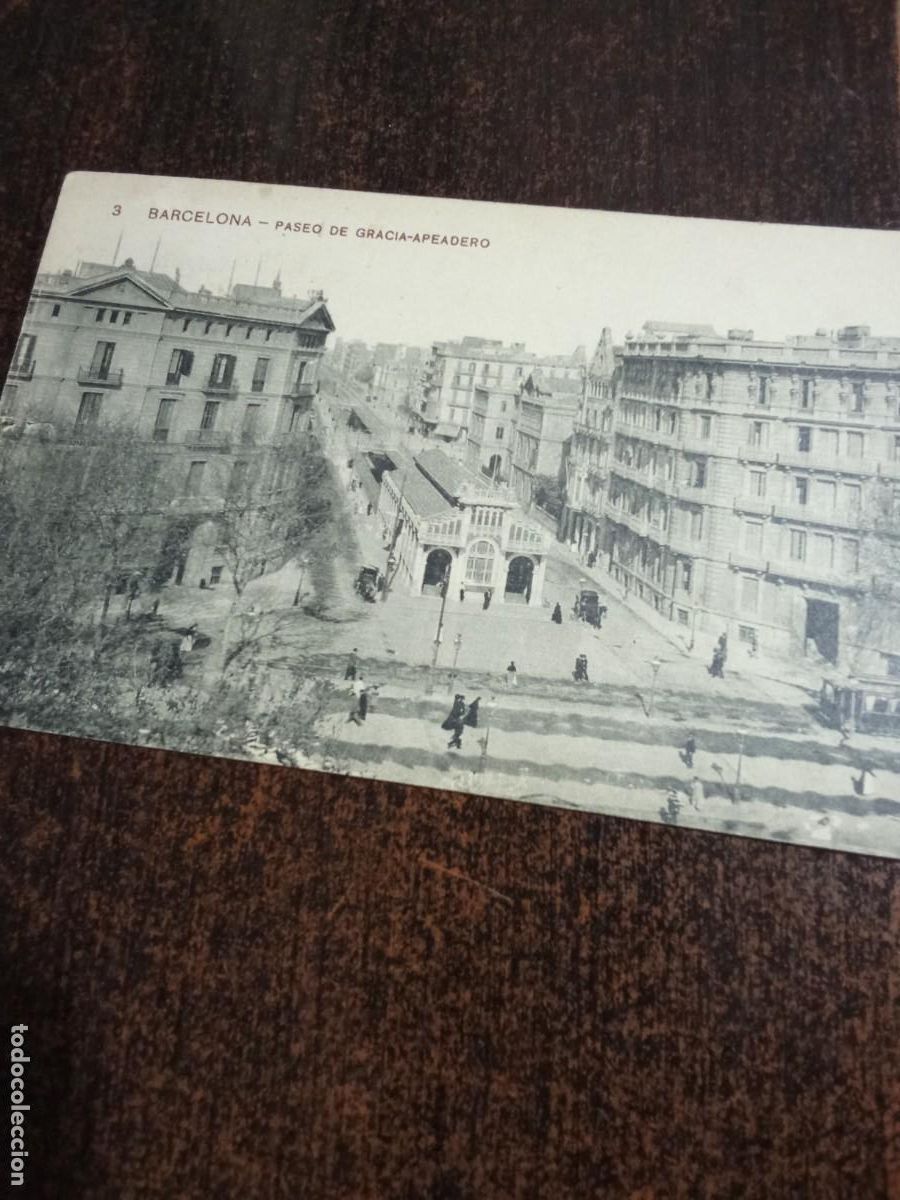 Postales: Barcelona.Paseo de Gracia-Apeadero.