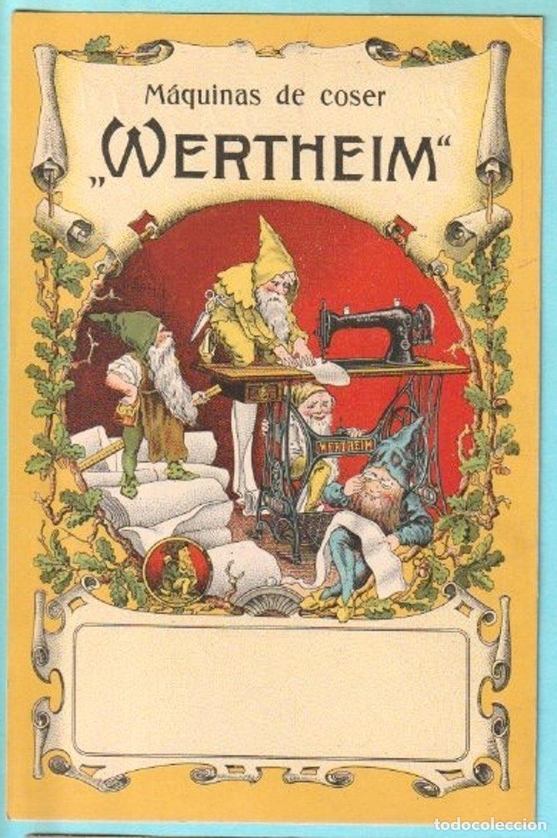 Postales: TARJETA PUBLICITARIA. M&Aacute;QUINAS DE COSER WERTHEIM. SIN CIRCULAR.
