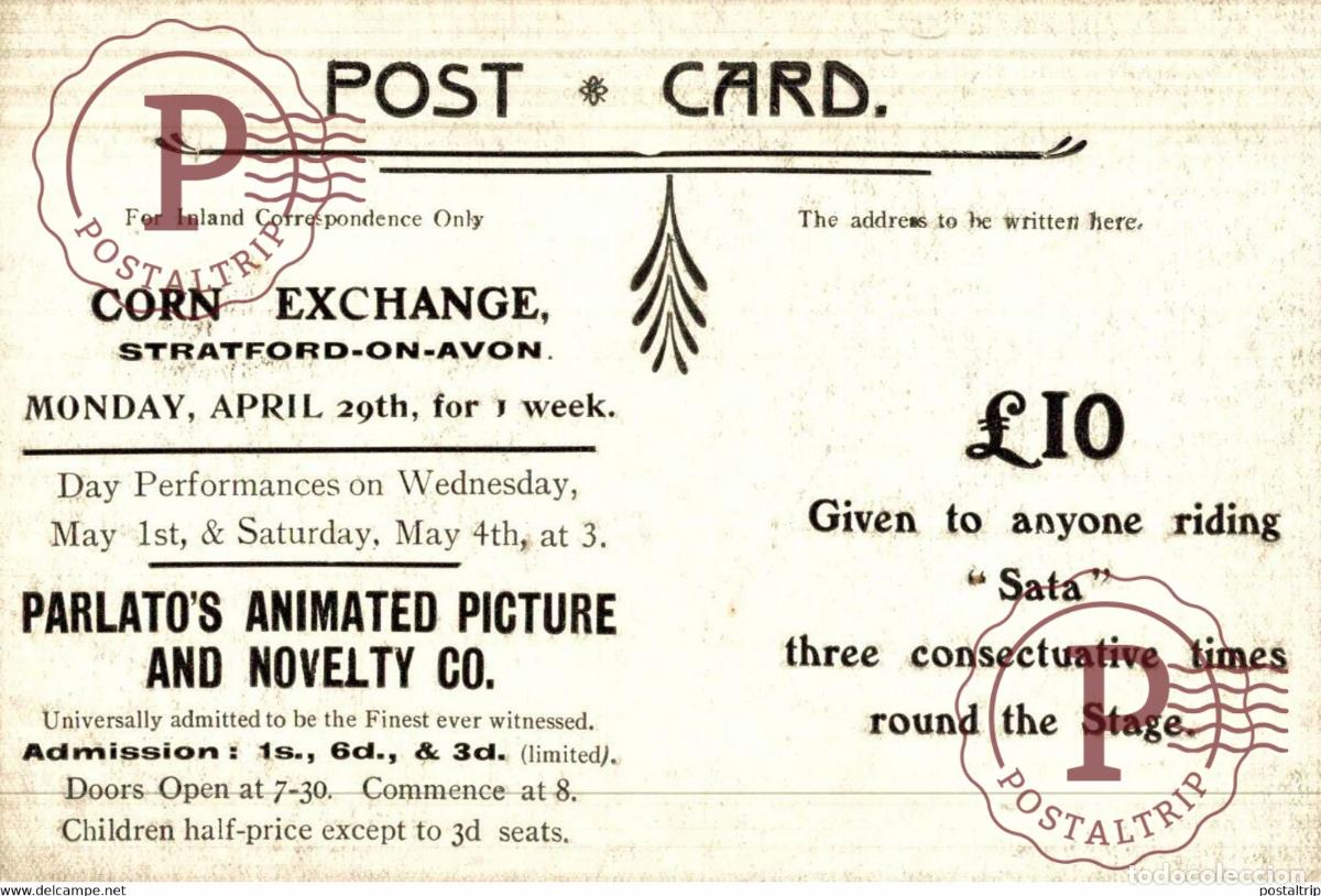 Postales: CORN EXCHANGE STRATFORD ON AVON ANE DONKEY EZEL ESEL MULES donkeycollection