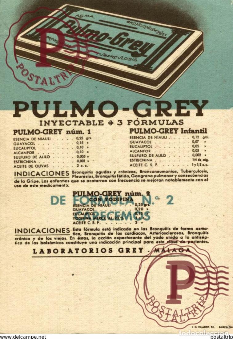 Postales: PULMO GREY NOT A POSTCARD PUBLICIDAD ADVERTISING