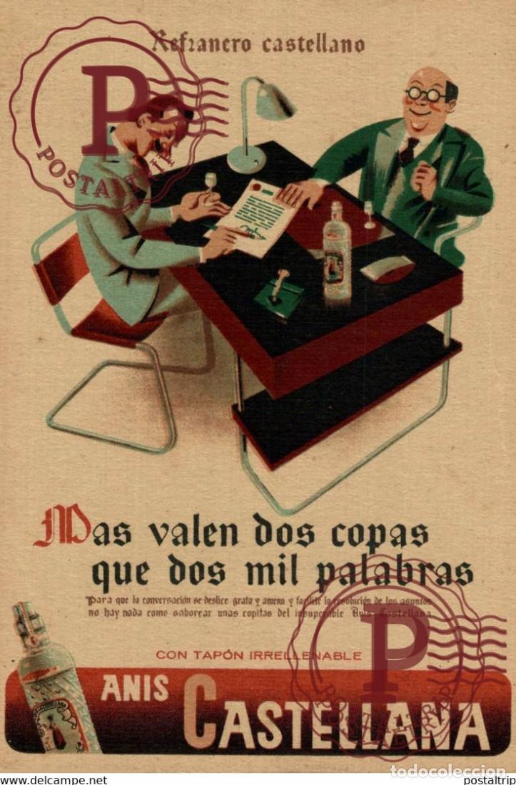 Postales: POSTAL ANIS CASTELLANA - MAS VALEN DOS COPAS QUE DOS MIL PALABRAS PUBLICIDAD ADVERTISING