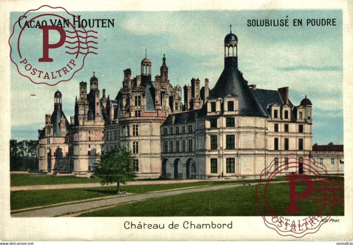 Postkarten: CACAO VAN HOUTEN CHATEAU DE CHAMBORD PUBLICIDAD ADVERTISING