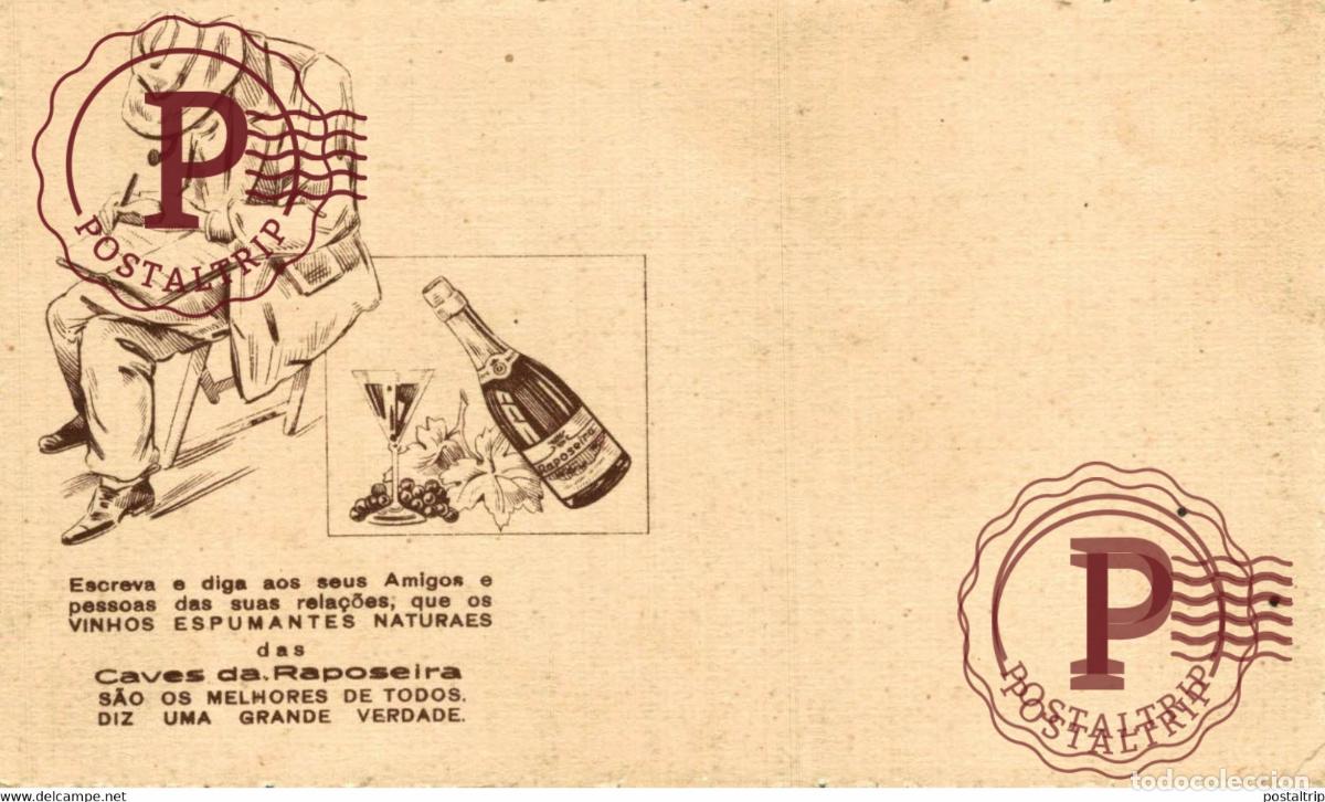 Postkarten: PORTUGAL - LAMEGO - CAVES DA RAPOSEIRA - ADVERTISING - WINE PUBLICIDAD