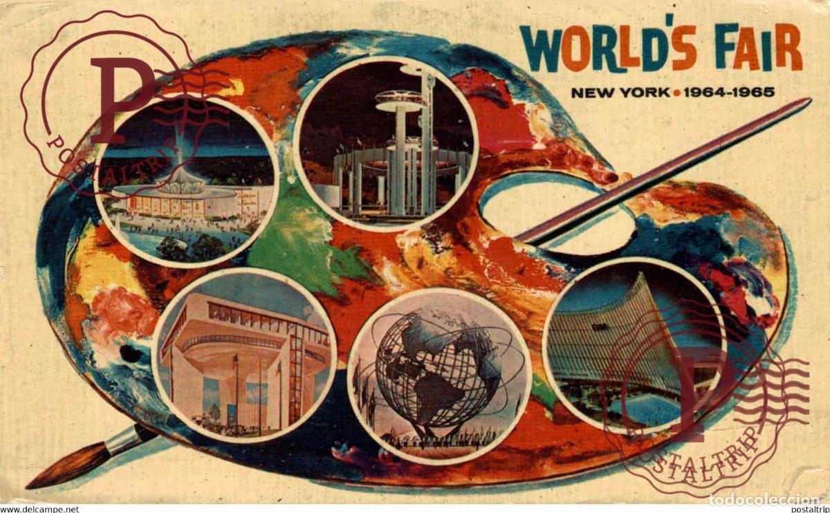 Postkarten: Worlds fair new york 1964 1965 PUBLICIDAD