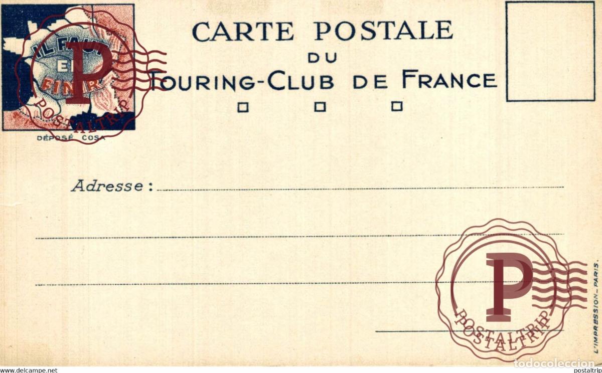Postkarten: TOURING CLUB DE FRANCE IL FAUR EN FINIR PUBLICIDAD ADVERTISING