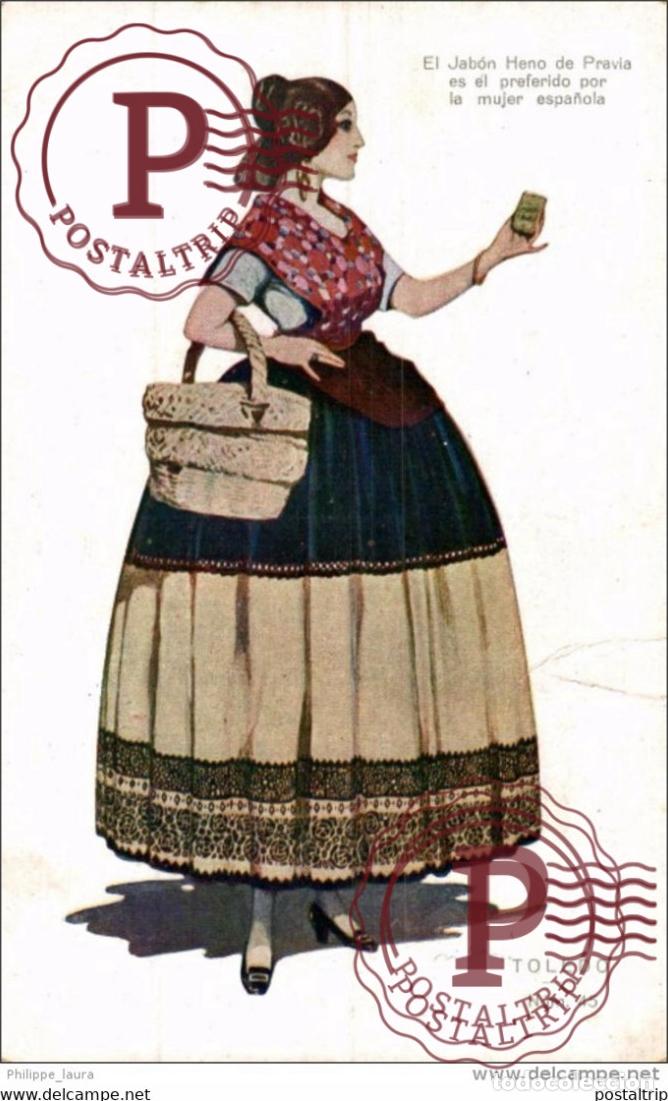 Postales: toledo Postal publicitario JABON HENO de PRAVIA Regalo PERFUMERIA GAL Madrid. spain postcards