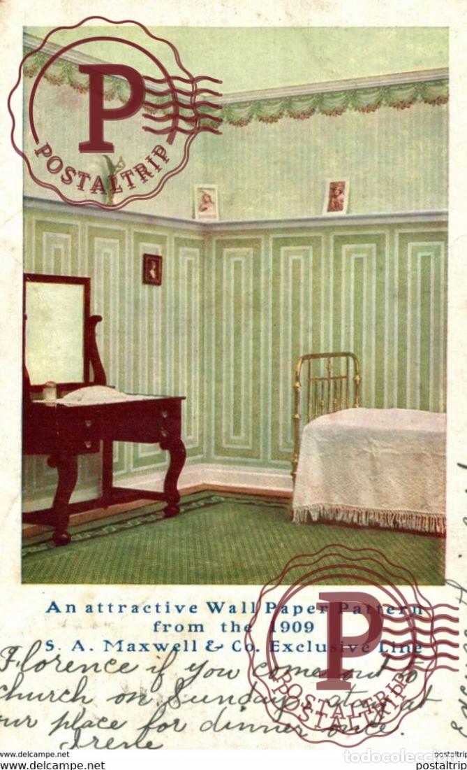 Postales: WALL PAPER PATTERN MAXWELL AND CO EXCLUSIVE LINE - Foto 1