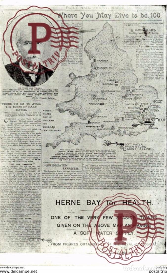 Postkarten: HERNE BAY OF HEALTH 1905 UNITED KINGDOM