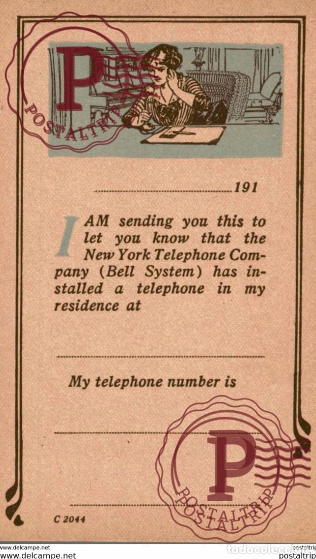 Postkarten: THE NEW YORK TELEPHONE COMPANY BELL SYSTEM