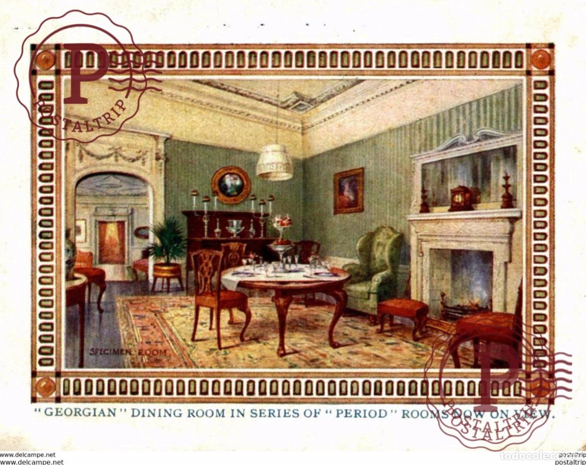 Postkarten: GEORGIAN DINING ROOM IN SERIES OF PERIOD ROOMS NOW ON VIEW