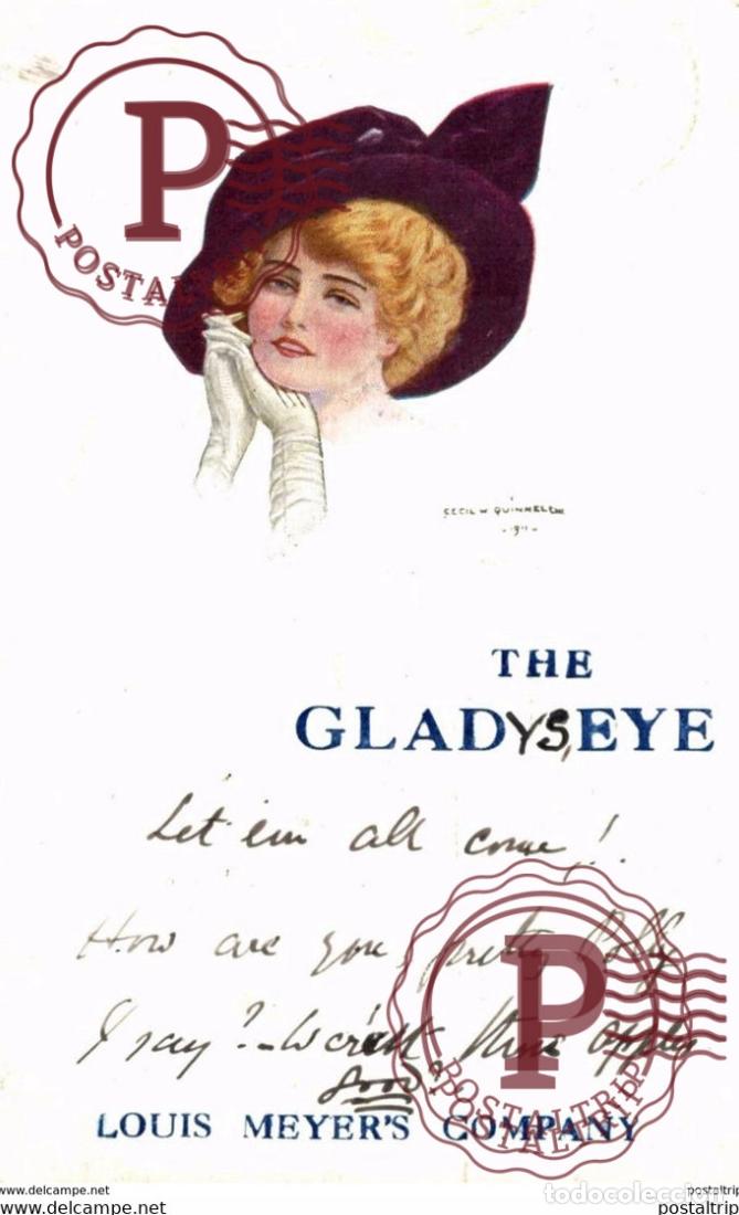 Postkarten: ADVERT CECIL QUINNEL 1911 THE GLAD EYE LOUIS MEYERS COMPANY GAIETY THEATRE