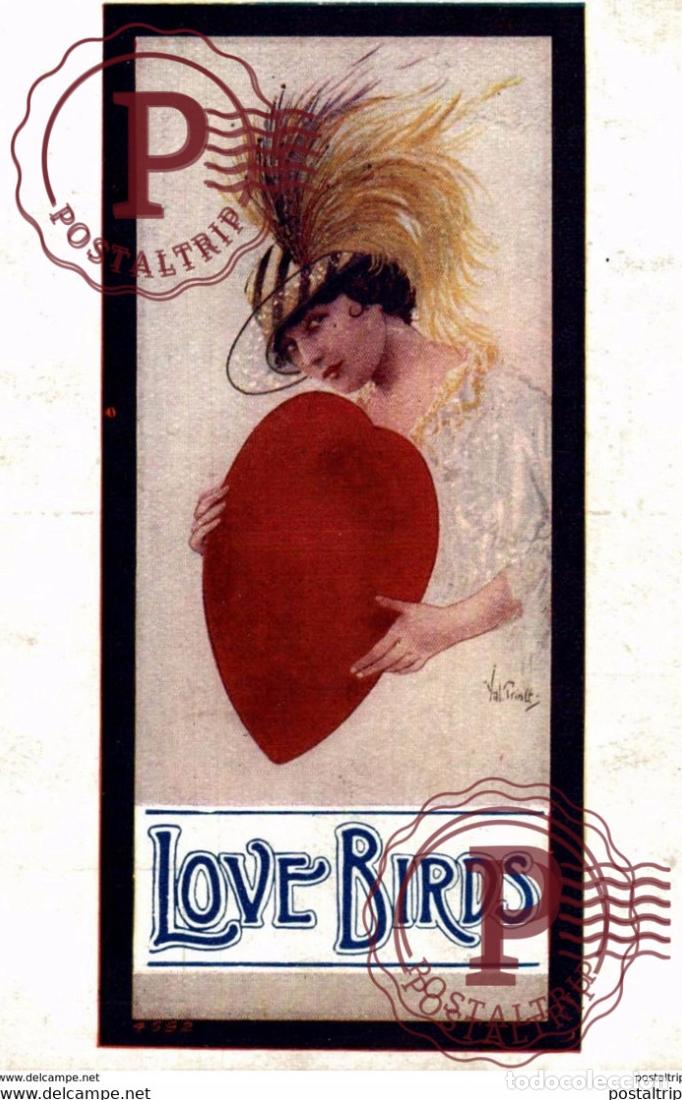 Postkarten: ADVERT LOVE BIRDS GRAND PALACE CLAPHAM JUNCTION BAXTER AND BOYD MISS JENNIE HARTLEY
