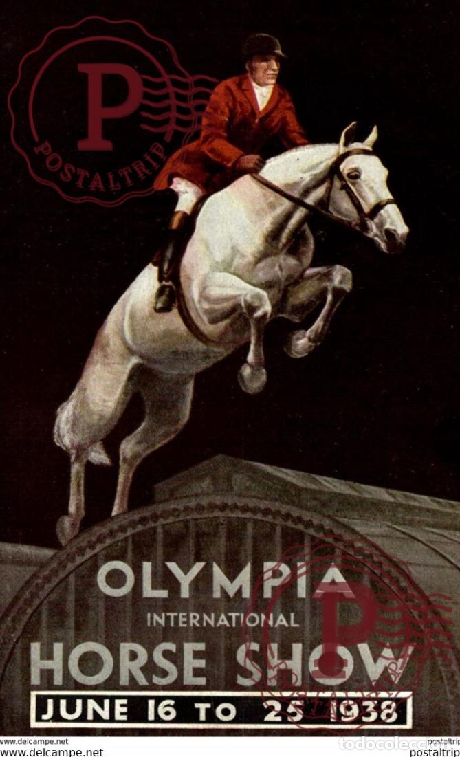 Postales: ADVERT OLYMPIA INTERNATIONAL HORSE SHOW 1938