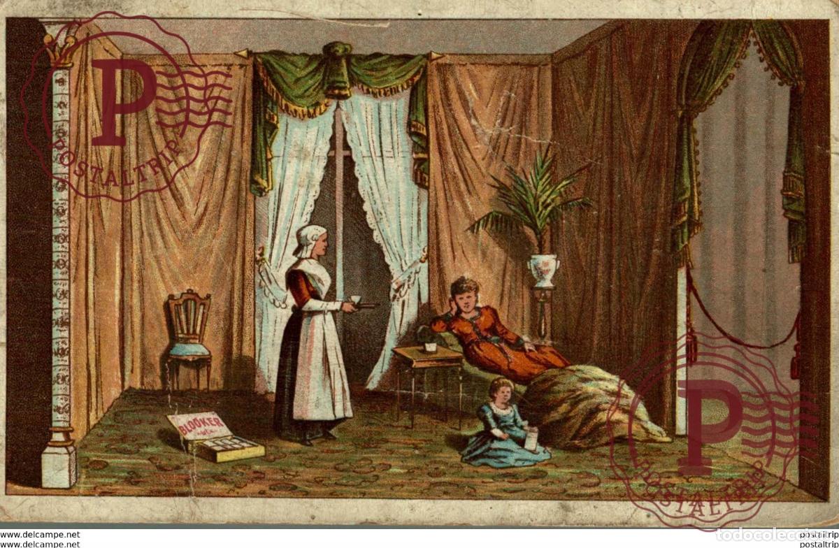 Cartes Postales: DE FIRMA J AND C BLOOKER CACAO FABRIKANTEN TE AMSTERDAM Advertising.