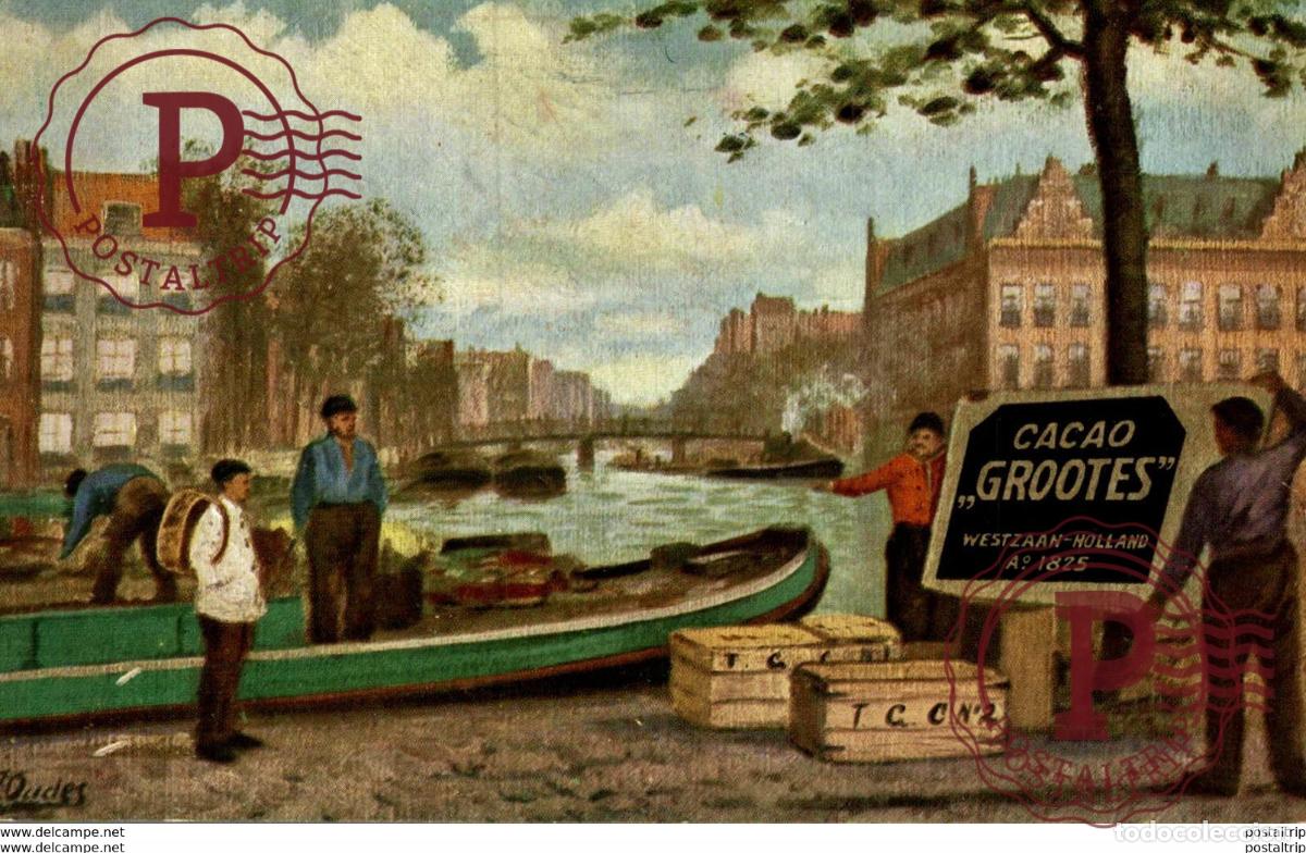 Cartoline: CACAO GROOTES WESTZAAN HOLLAND Advertising.