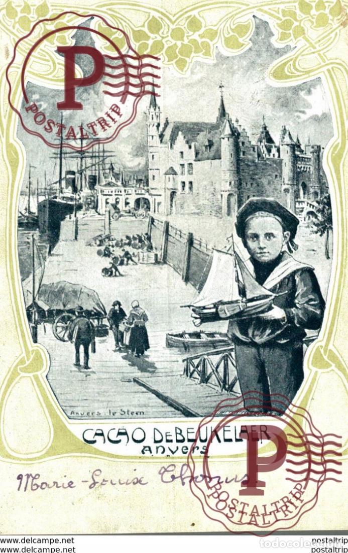 Postcards: CACAO DEBEUKELAER ANVERS advertisement Advertising.