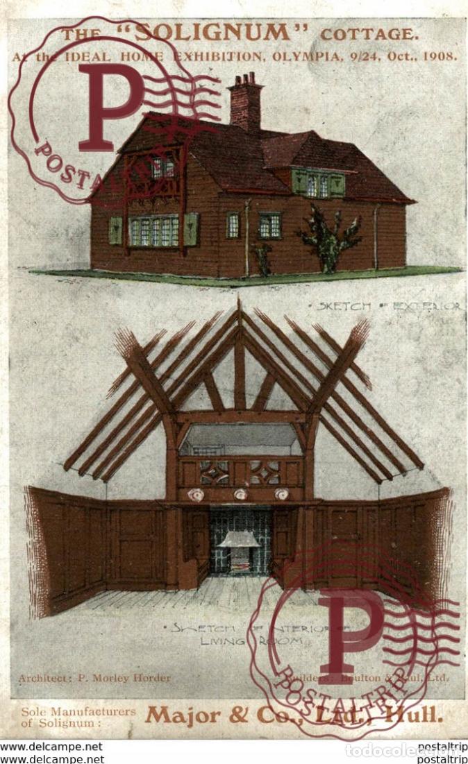 Postais: THE SOLIGNUM COTTAGE HOME EXHIBITION OLYMPIA MAJOR AND CO HULL UNITED KINGDOM ENGLAND