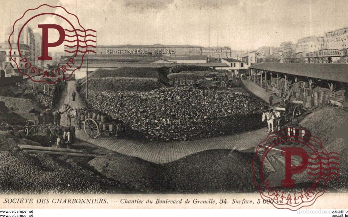 Postcards: SOCIETE DES CHARBONNIERS CHANTIER DU BOULEVARD DE GRENELLE