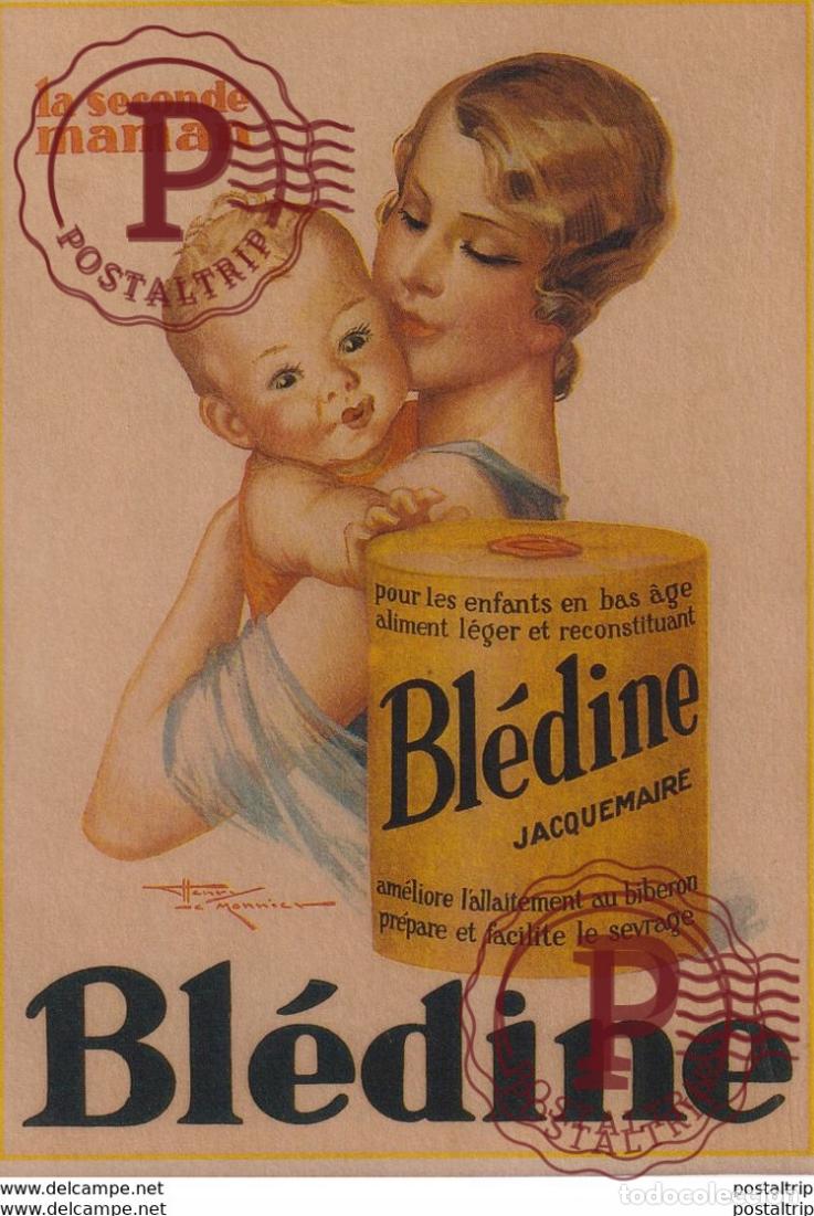 Postales: PUBLICIDAD. ADVERTISING. BLEDINE. LA SECOND MAMAN