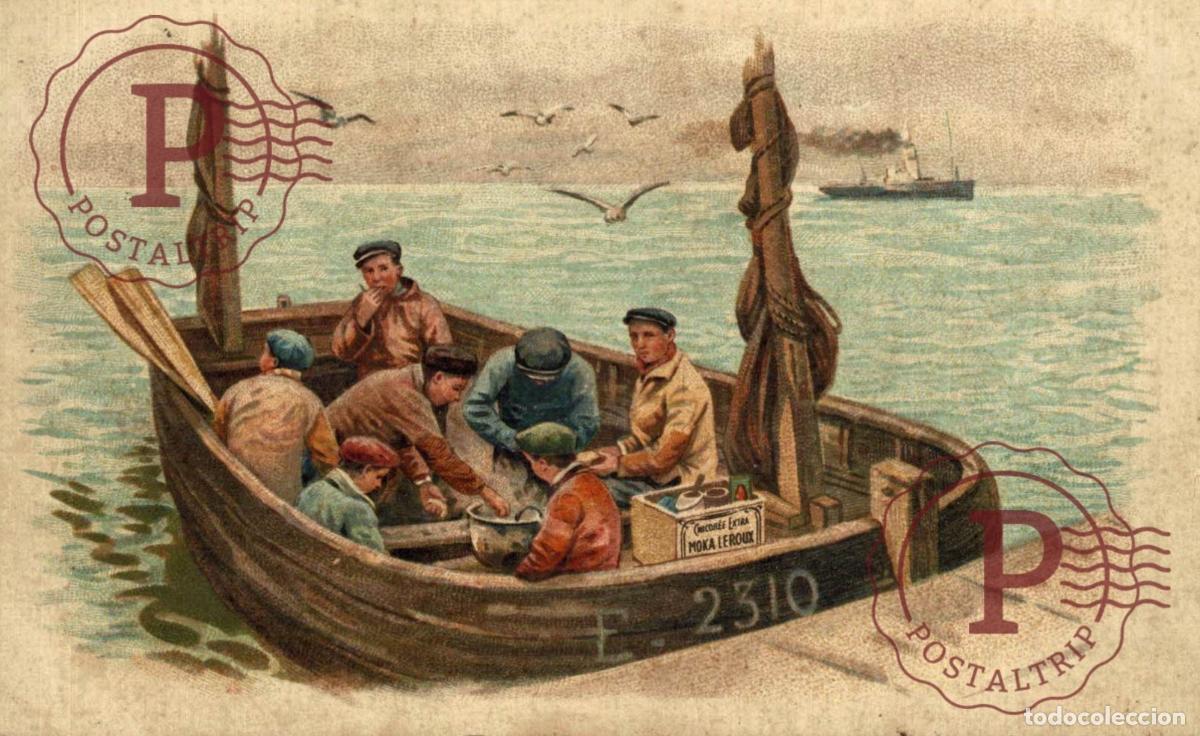 Postales: BARCO. BATEAU. SHIP. ILUSTRADA. ILLUSTREE. CHICOREE EXTRA MOKA LEROUX.
