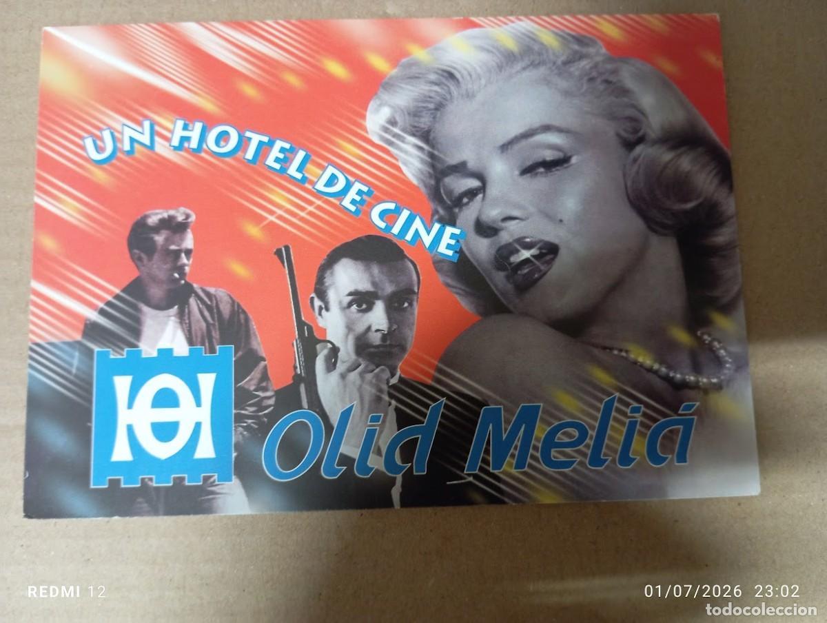 Postales: POSTAL HOTEL OLID MELIA VALLADOLID / MARILYN MONROE-JAMES BOND -JAMES DEAN