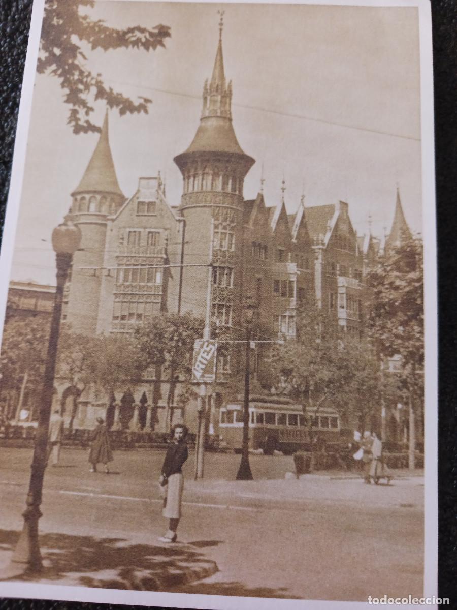 Postales: finestres de la memoria, casa de les punxes, diagonal de barcelona