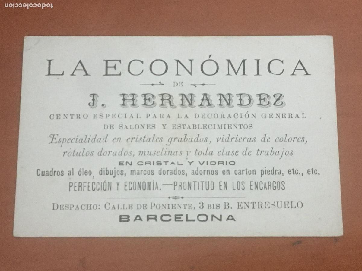 Postales: la economica j hernandez cristales grabados barcelona postal publicitaria original antigua
