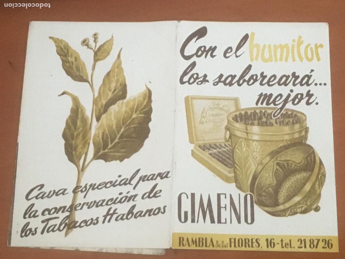 Postales: gimeno humitor conservacion habanos barcelona folleto publicitaria original antigua