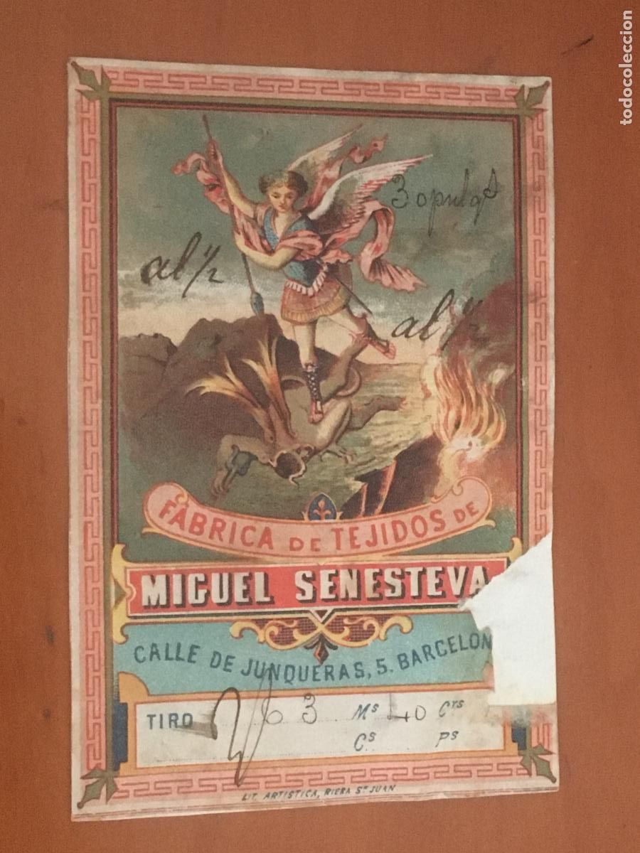 Postales: fabrica tejidos miguel senesteva barcelona postal publicitaria original antigua