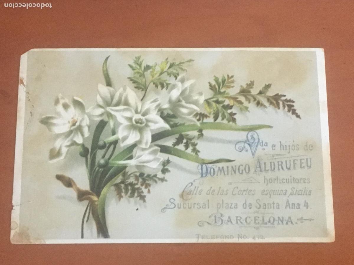 Postales: hijos de domingo aldrufeu barcelona postal publicitaria original antigua