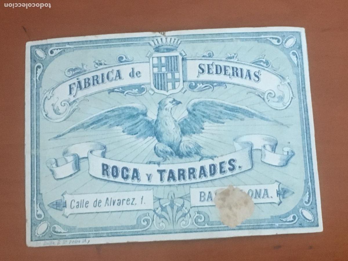 Postales: fabrica sederias roca tarrades barcelona postal publicitaria original antigua