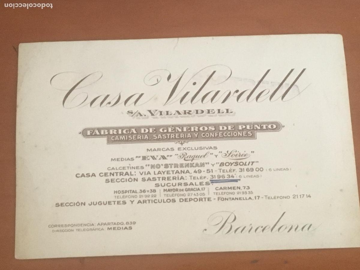 Postales: casa vilardell barcelona postal publicitaria original antigua