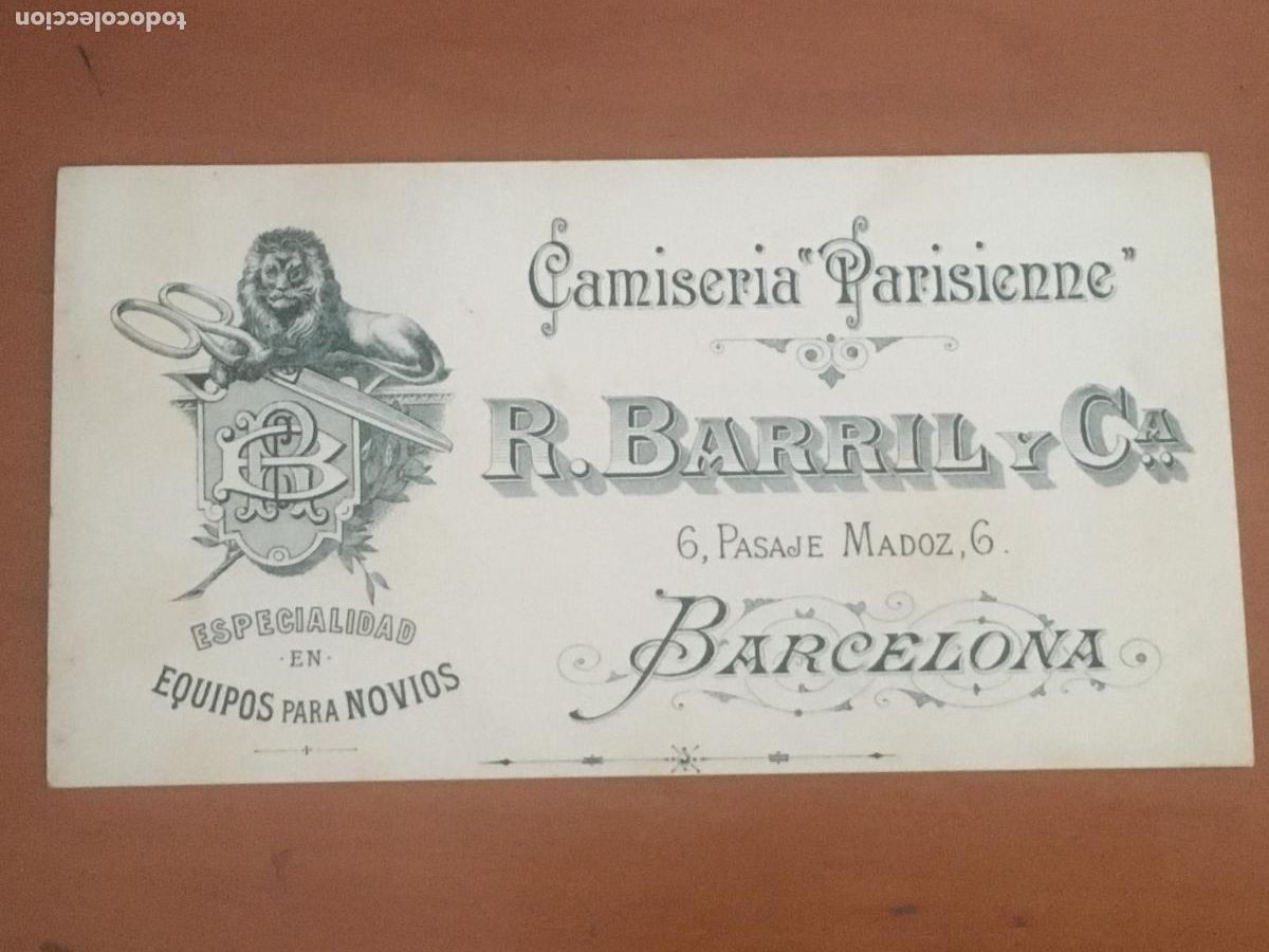 Postales: R barril camiseria parisienne barcelona postal publicitaria original antigua