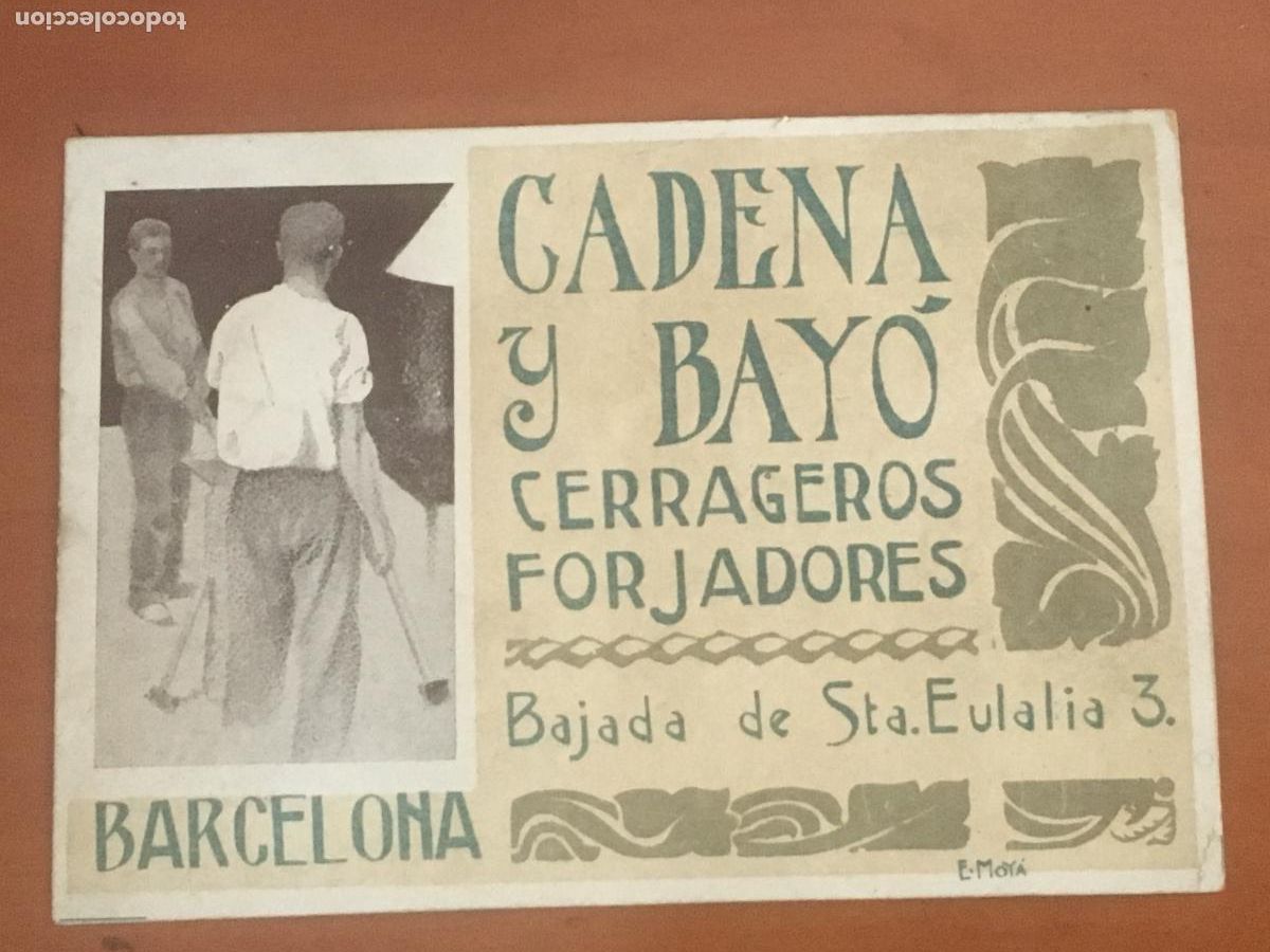Postales: cadena bayo cerrajeros forjadores barcelona postal publicitaria original antigua
