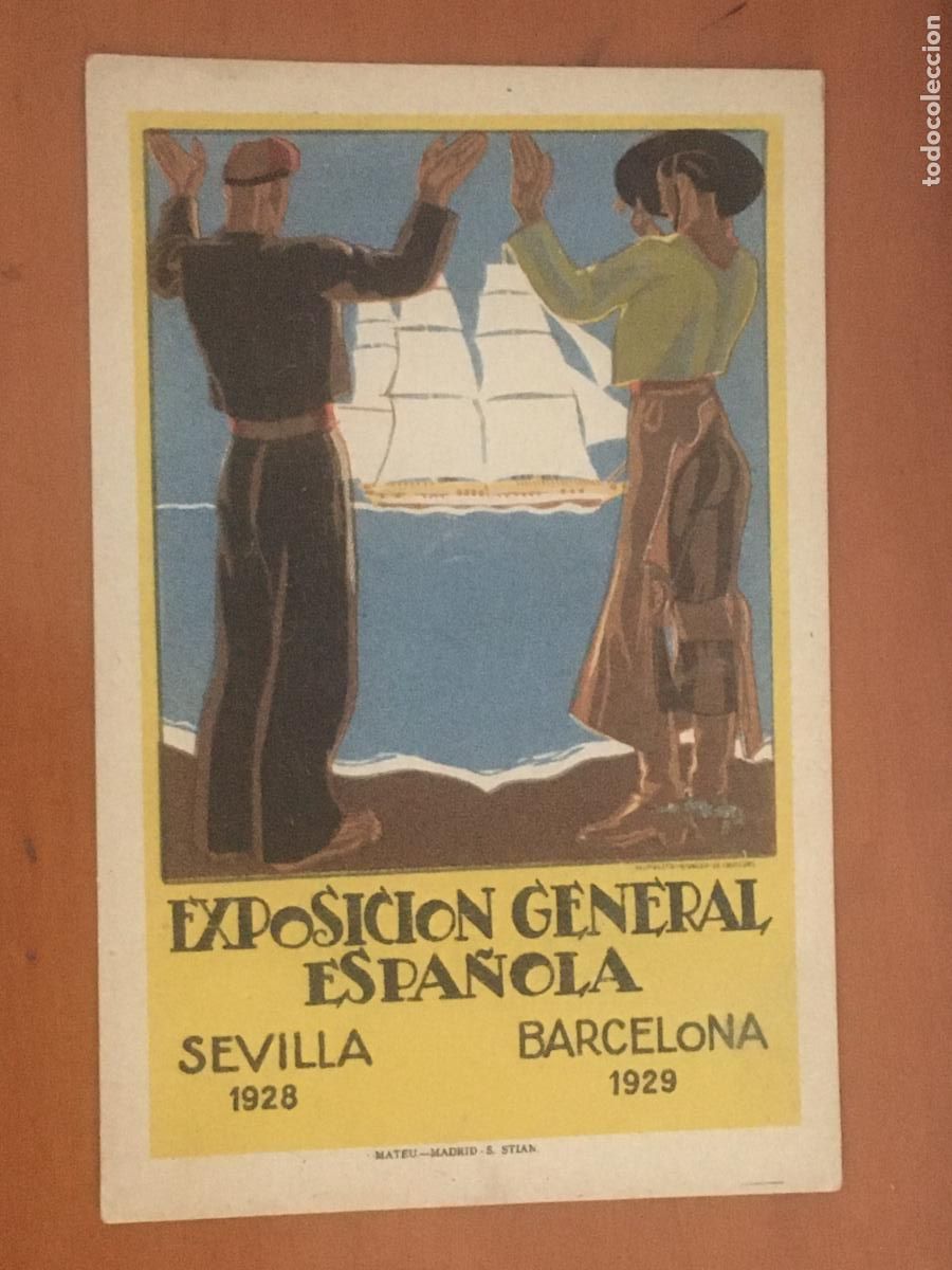 Postales: exposicion general espa&ntilde;ola sevilla barcelona 1928 1929 postal publicitaria original antigua