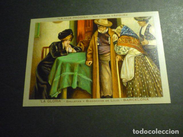 Postales: LA GLORIA GALLETAS BIZCOCHOS BARCELONA CARLOS VAZQUEZ LA HIJA PRODIGA POSTAL PUBLICITARIA