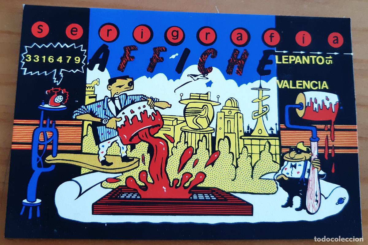 Postales: TARJETA - AFFICHE - SERIGRAF&Iacute;A LEPANTO - VALENCIA - 7 X 12 CMS. - PERFECTO ESTADO