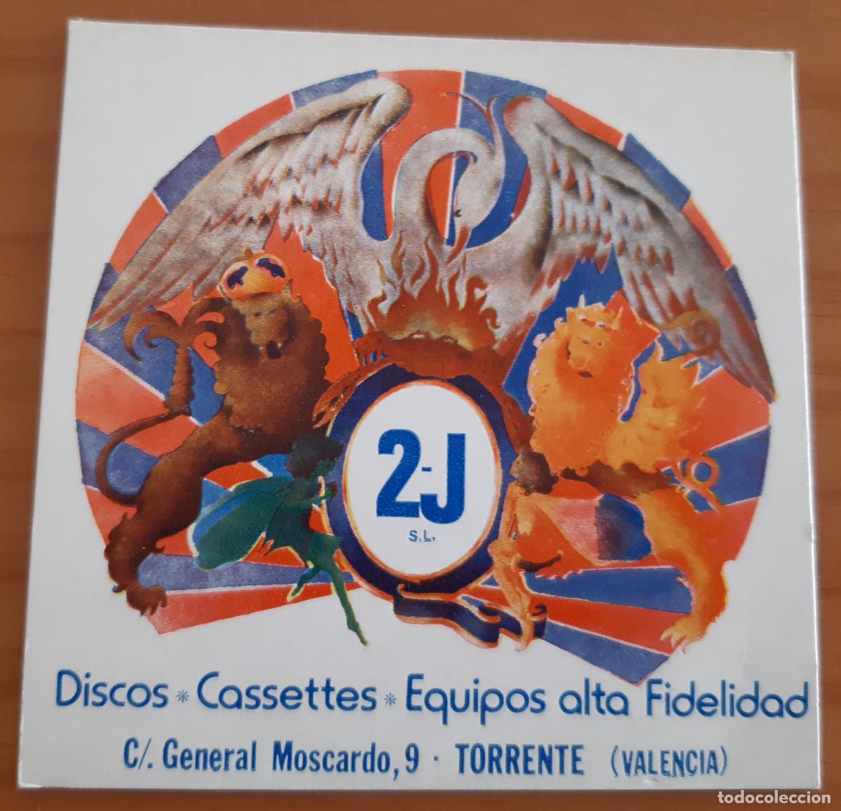Postales: TARJETA - 2-J - S.L. - DISCOS-CASSETTES-EQUIPOS ALTA FIDELIDAD... - PERFECTO ESTADO