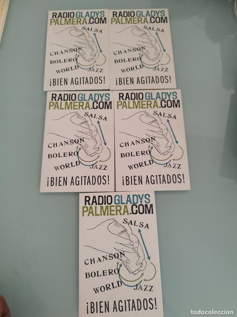 Postales: 5 tarjetas postales publicidad Radio Gladys Palmera, una emisora de m&uacute;sica afrolatina en Barcelona.