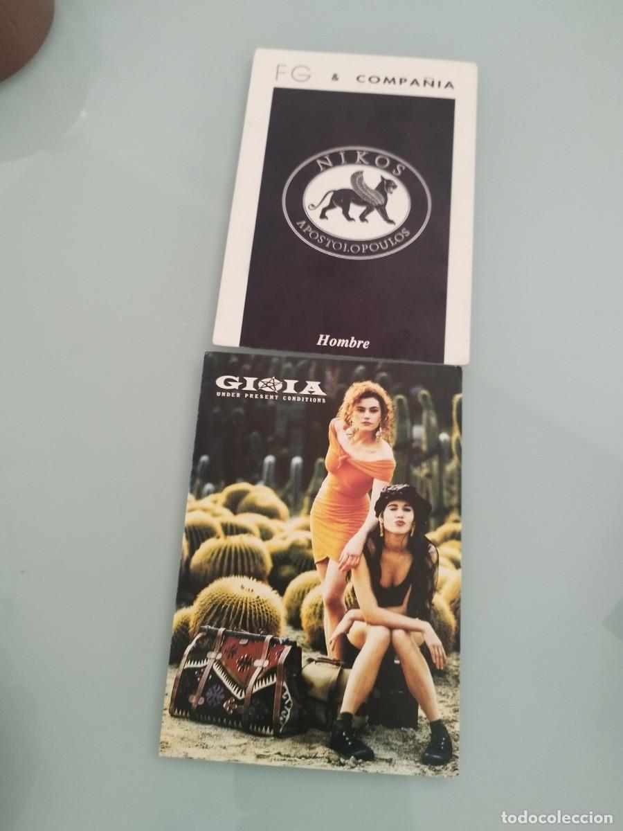 Postales: 2 tarjetas postales publicidad de ropa, mujer, hombre. Gioia y FG & Compa&ntilde;&iacute;a,