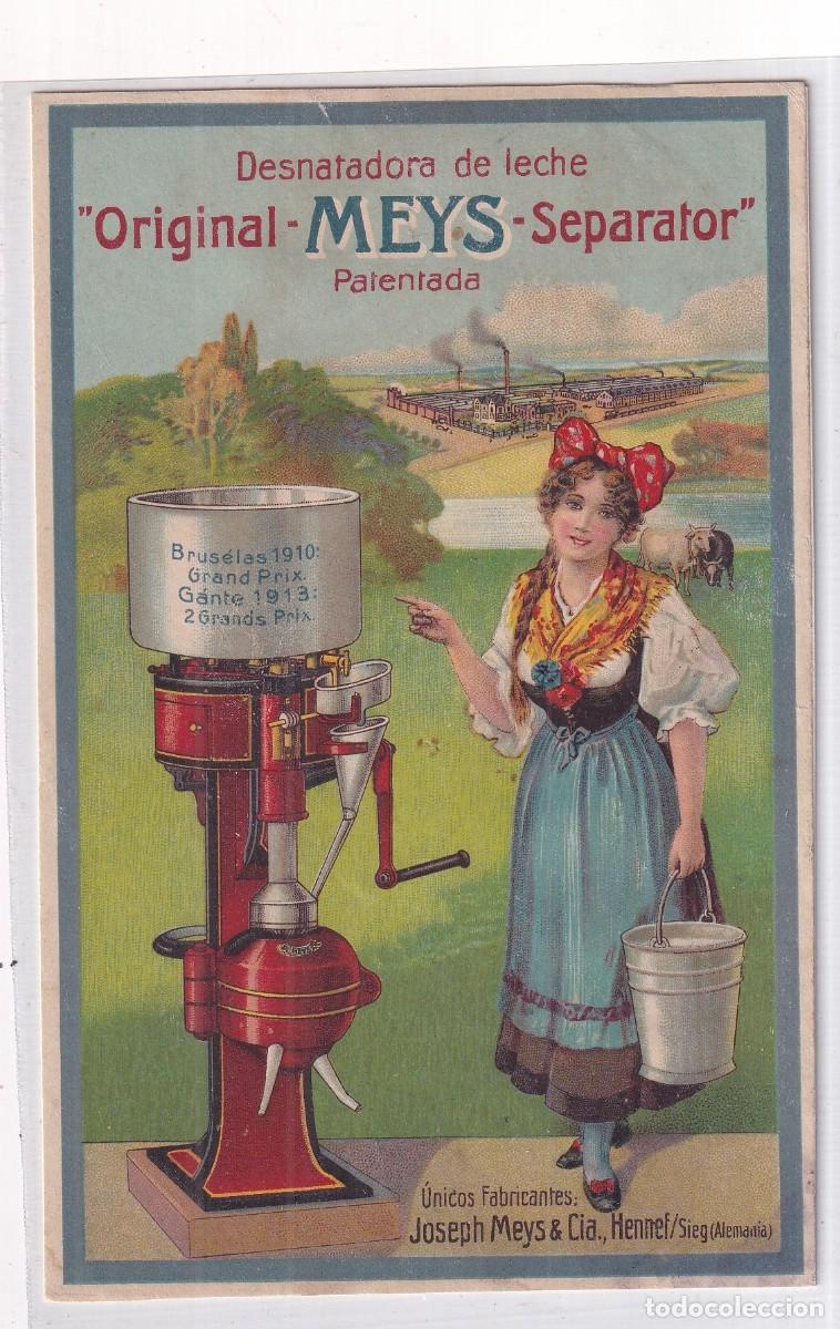 Postales: Postal publicidad Desnatadora de lecho original Meys separator. Joseph Meys & cia. Sin circular