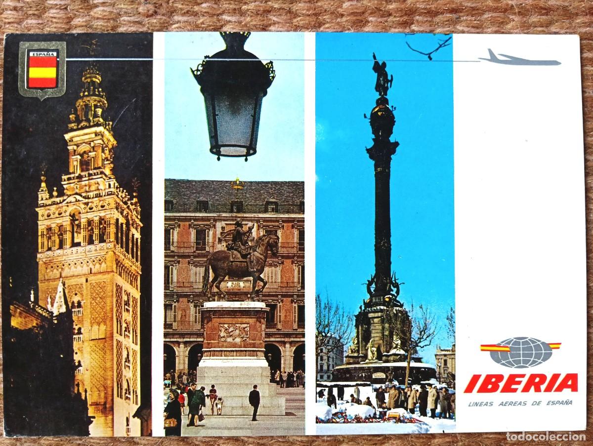 Postales: IBERIA LINEAS AEREAS - SEVILLA - MADRID - BARCELONA