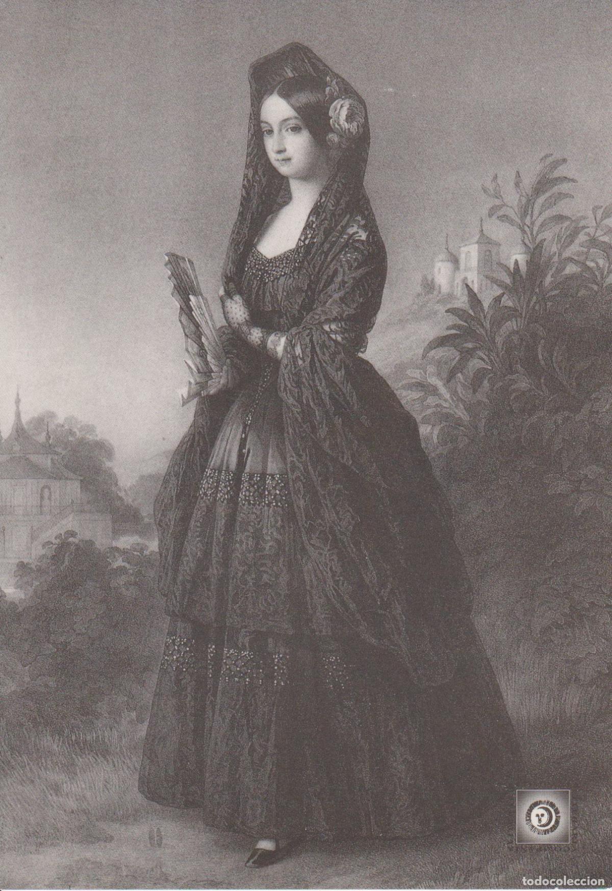 Postales: POSTAL PUBLICITARIA LIBRO ANA DE SAGRERA, LA REINA MERCEDES - LA INFANTA LUISA FERNANDA EN PARIS