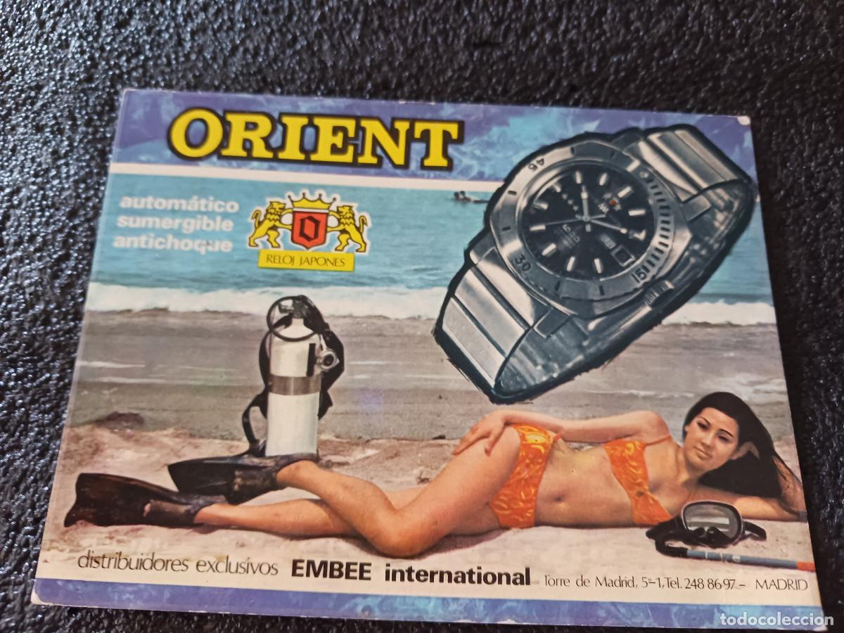 Postales: Postal publicidad Reloj ORIENT, 14 x 10 cm.