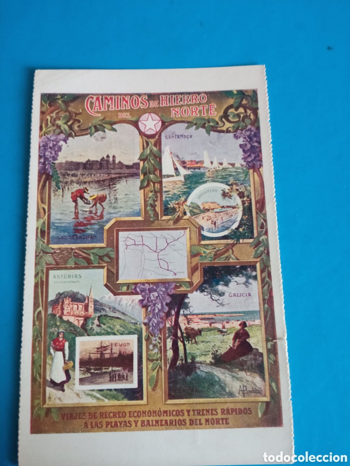 Postales: Antigua postal, Caminos de Hierro Del Norte de Espa&ntilde;a